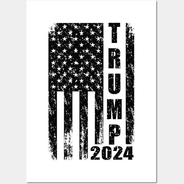 Trump American flag 2024 Wall Art by Dylante